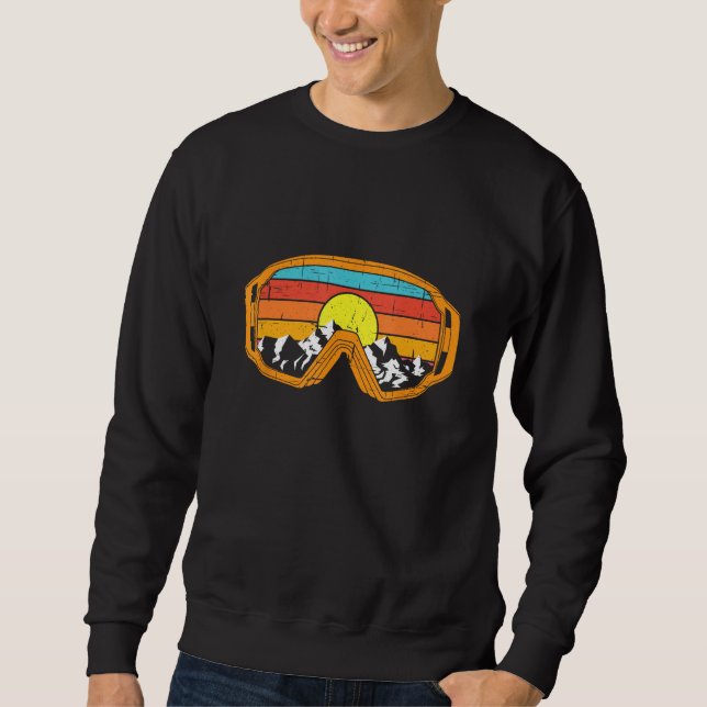 Hit the Slopes in Style with these Retro Skiing Go Sweatshirt (Front)