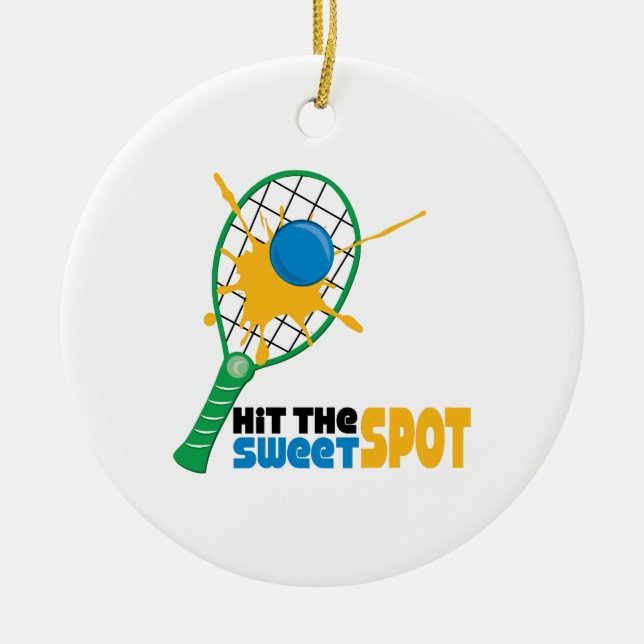 Hit The Sweet Spot Ceramic Tree Decoration (Front)