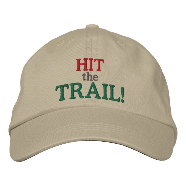 Hit the Trail! Embroidered Hat (Front)