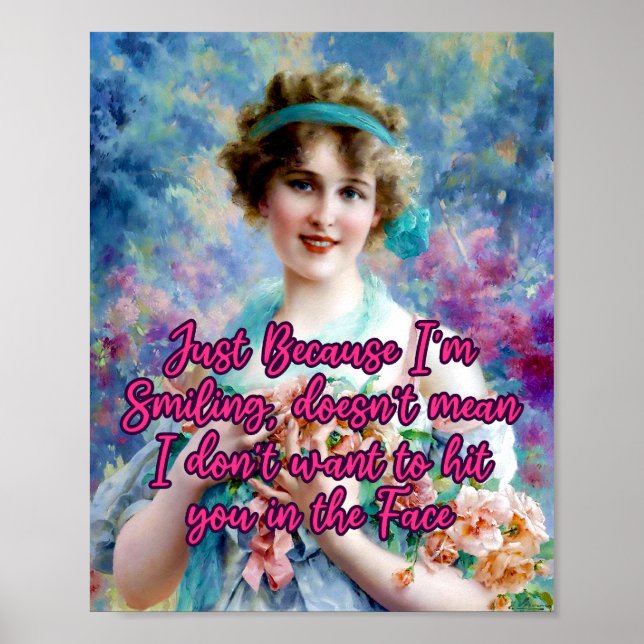 hit you in the face. A Painting by Emile Vernon  Poster (Front)