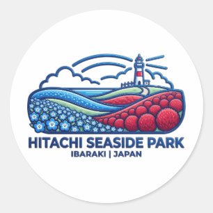 HITACHI SEASIDE PARK CLASSIC ROUND STICKER