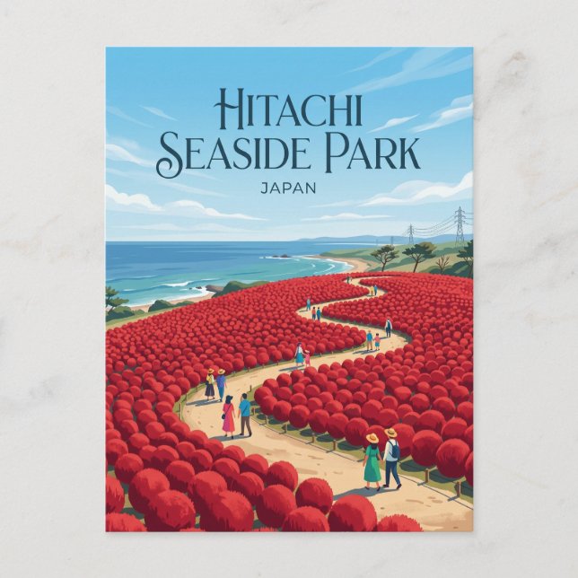 Hitachi Seaside Park Japan Postcard (Front)