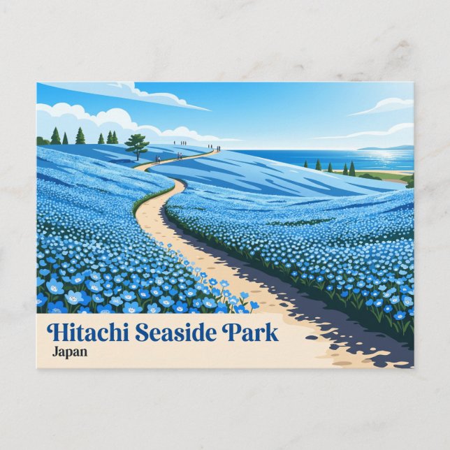 Hitachi Seaside Park Japan Postcard (Front)