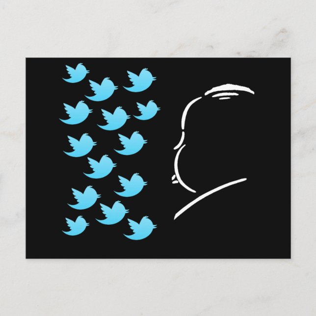 Hitch and Tweets Postcard (Front)