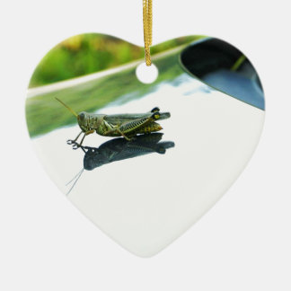 hitch hiking grasshopper ceramic tree decoration