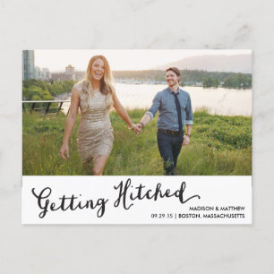 Hitched   Save the Date Postcard
