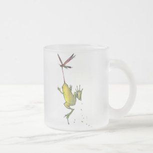 Hitchin' a Ride Frosted Glass Coffee Mug