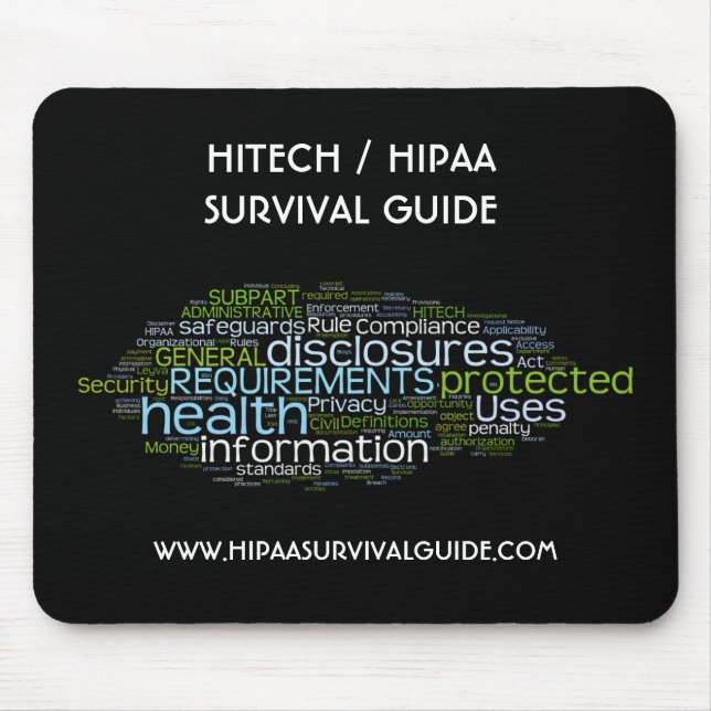 HITECH / HIPAA SURVIVAL GUIDE MOUSE MAT (Front)