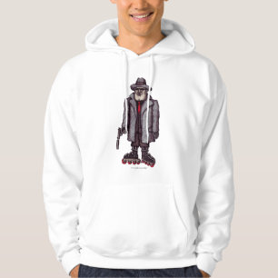 Hitman on rollerblades graphic art hoodie