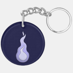 Hitodama Flame Key Ring