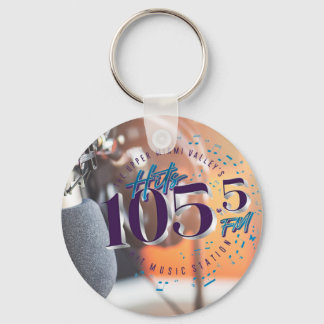 Hits 105.5 FM Round Keychain