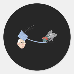 Hits Mike Pence White Swatter Biden Harris 2020 De Classic Round Sticker