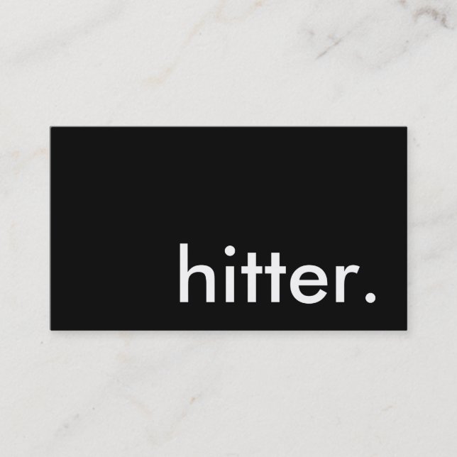 hitter. business card (Front)