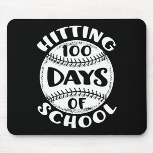 Hitting 100 Days Of School Baseball Player Teacher Mouse Mat