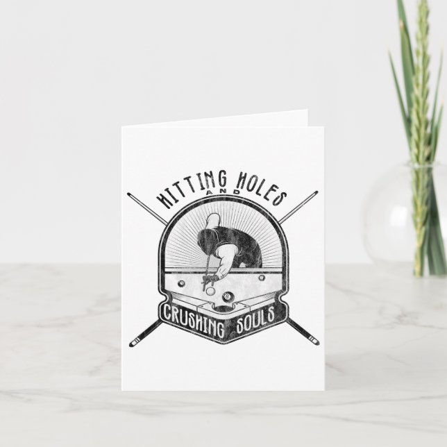 Hitting Holes And Crushing Soles Funny Billiards J Card (Front)