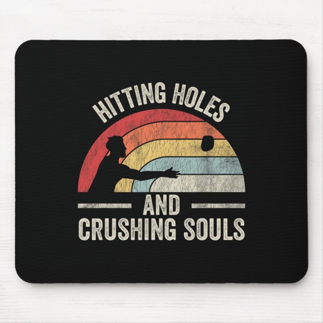 Hitting Holes And Crushing Souls Retro  Mouse Mat (Front)