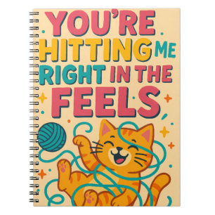Hitting Me in the Feels Cat Notebook