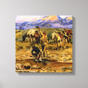 “Hitting Pay Dirt” by Charles M Russell Canvas Print