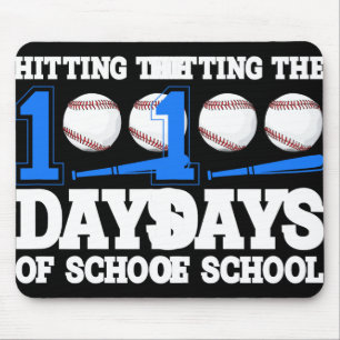 Hitting The 100th School Baseball Bat Student Teac Mouse Mat