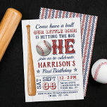 Hitting The Big One Baseball 1st Birthday Invitation<br><div class="desc">Celebrate in style with these trendy birthday party invitations. The design is easy to personalize with your special event wording and your guests will be thrilled when they receive these fabulous invites.</div>