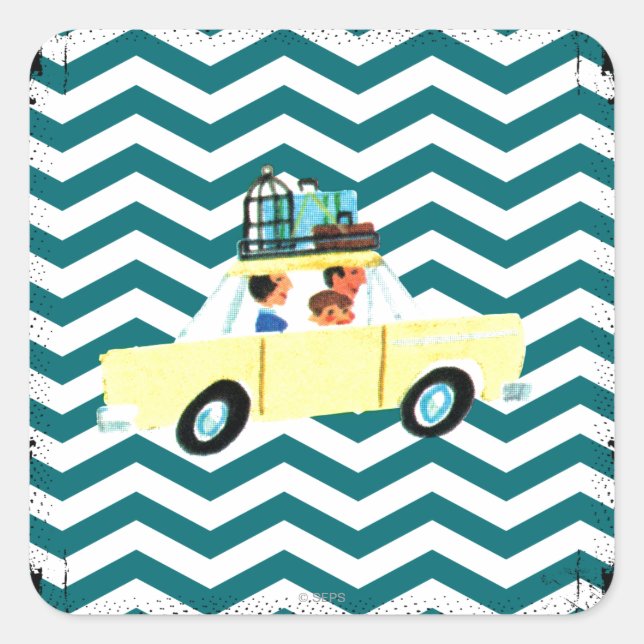 Hitting the Open Road 2 Square Sticker (Front)