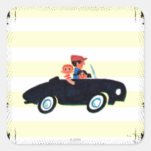 Hitting the Open Road 3 Square Sticker