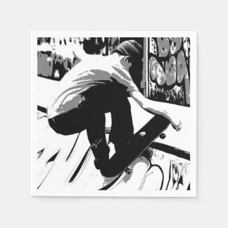 Hitting the Ramp - Skateboarder Napkin