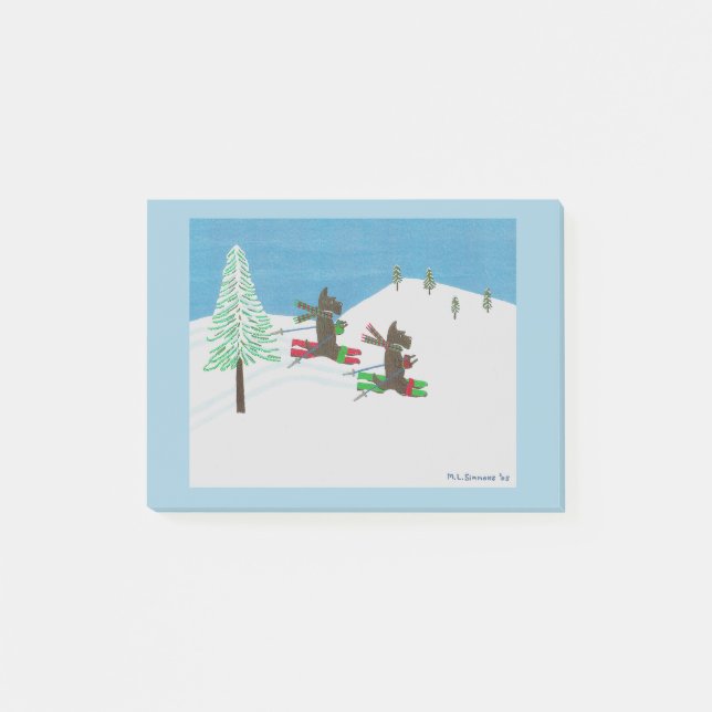 HITTING THE SLOPES POST-IT NOTES (Front)