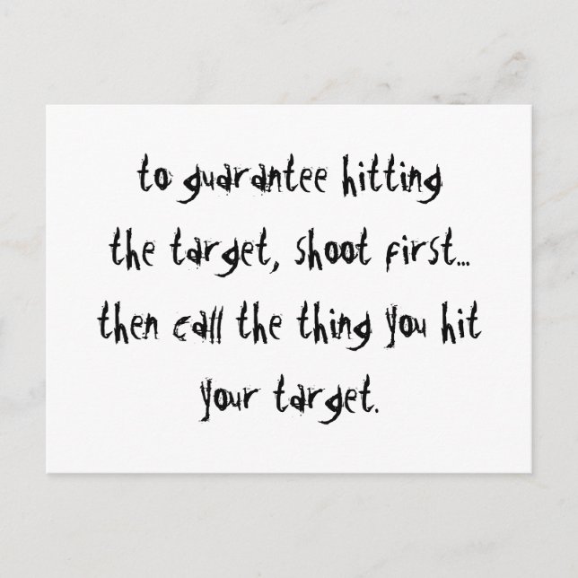 Hitting The Target Postcard (Front)