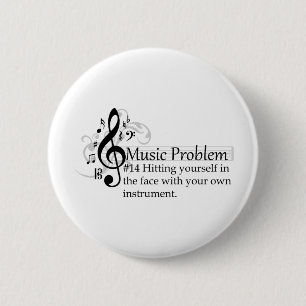 Hitting yourself in the face 6 cm round badge