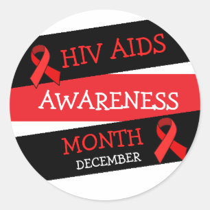 HIV AIDS AWARENESS MONTH December Stickers