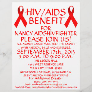 HIV AIDS Red Ribbon Benefit Flyer