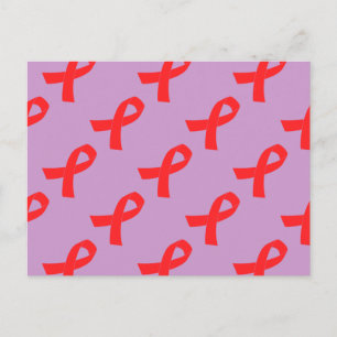 HIV AIDS Ribbon Cancer Awareness Postcard