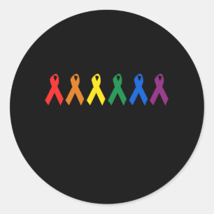 HIV AWARENESS / AIDS AWARENESS CLASSIC ROUND STICKER