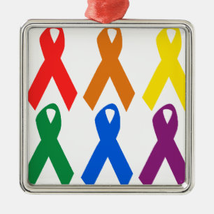 HIV AWARENESS / AIDS AWARENESS METAL TREE DECORATION