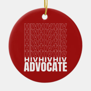 HIV HIV HIV Advocate Ceramic Tree Decoration
