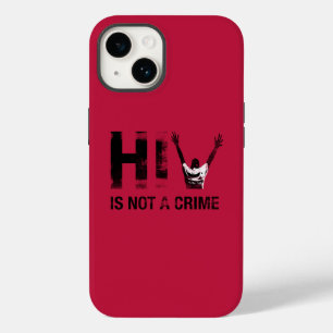 HIV is Not a Crime - Grunge Red Art Case-Mate iPhone 14 Case