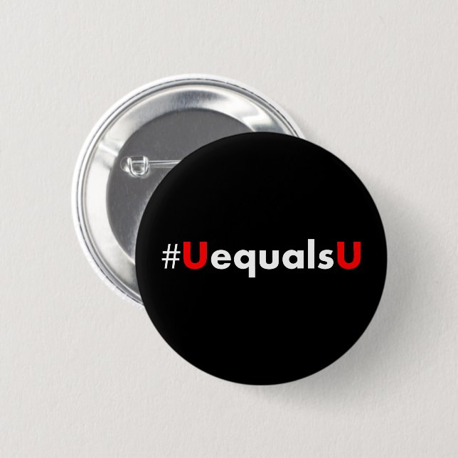 HIV Undetectable Equals Untransmittable - Minimali 6 Cm Round Badge (Front & Back)