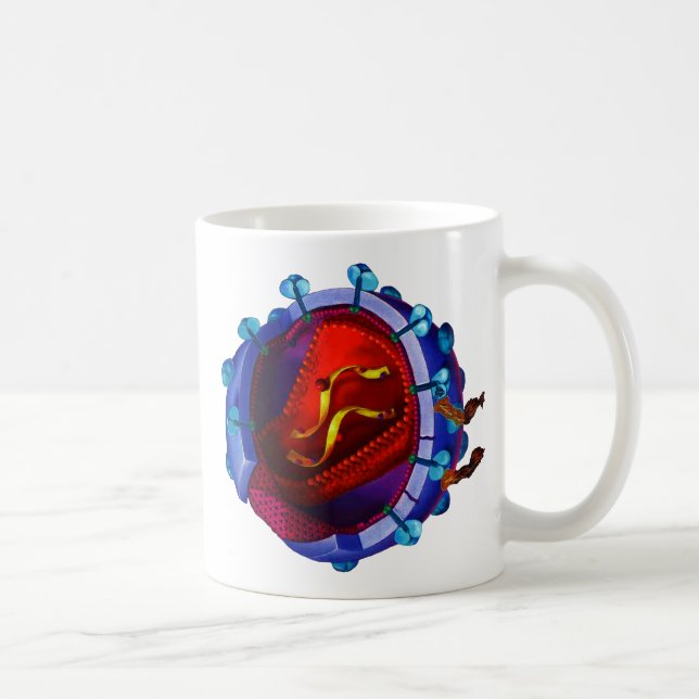 HIV Virus  ( HIV / AIDS Charity ) Coffee Mug (Right)