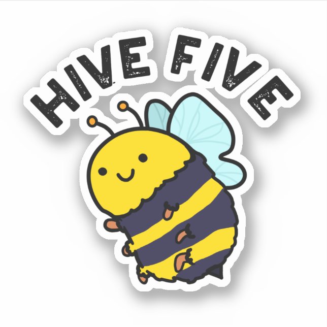 Hive Five Funny High Five Bee Pun  (Front)