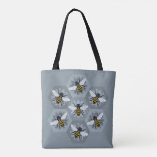 Hive Mind Silver Tote Bag
