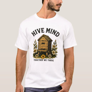 Hive Mind | Vintage Beehive Beekeeping Design T-Shirt