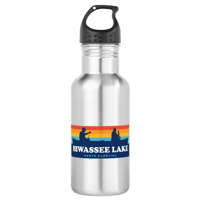 Hiwassee Lake North Carolina Canoe 532 Ml Water Bottle (Front)
