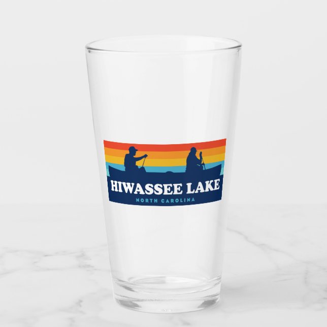 Hiwassee Lake North Carolina Canoe Glass (Front)