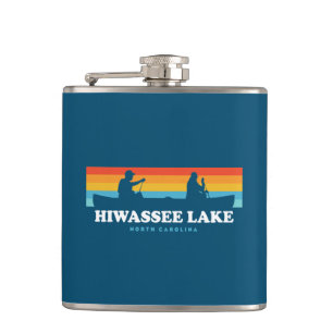 Hiwassee Lake North Carolina Canoe Hip Flask
