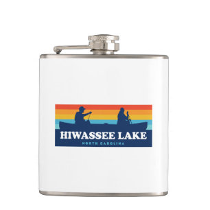 Hiwassee Lake North Carolina Canoe Hip Flask