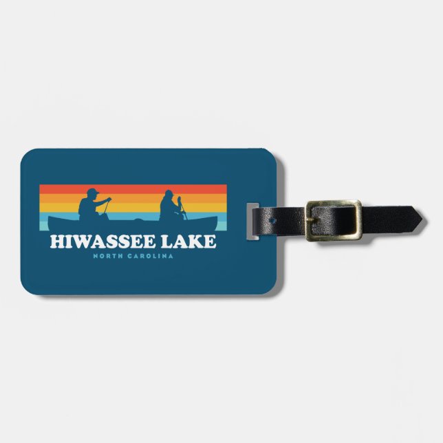 Hiwassee Lake North Carolina Canoe Luggage Tag (Front Horizontal)
