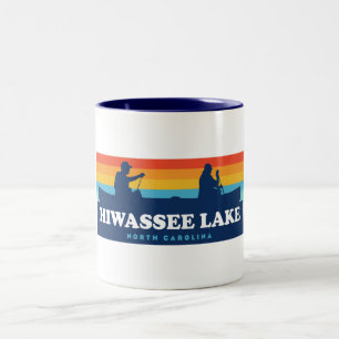 Hiwassee Lake North Carolina Canoe Two-Tone Coffee Mug
