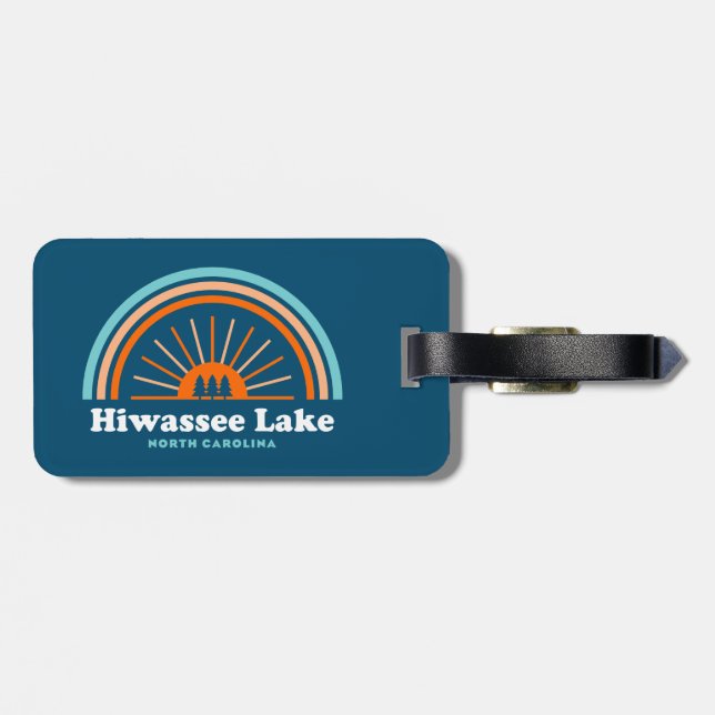 Hiwassee Lake North Carolina Rainbow Luggage Tag (Back Horizontal)