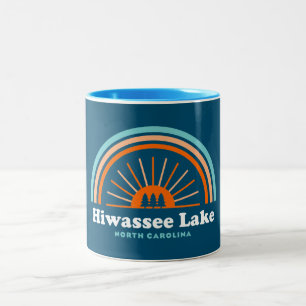 Hiwassee Lake North Carolina Rainbow Two-Tone Coffee Mug